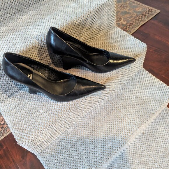 Jeffrey campbell black wedge leather shoes - Picture 2 of 6